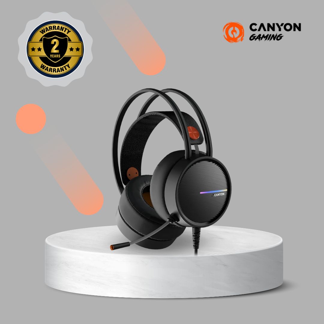 CANYON GAMING HEADSET WITH DEEP BASS INTERCEPTOR GH-8A BLACK