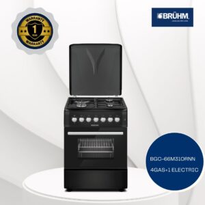 BRUHM GAS COOKER BLACK BGC-66M31ORNN