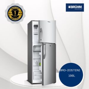BRUHM BRD-205TENI 198LITRES NO-FROST DOUBLE DOOR FRIDGE