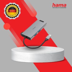 HAMA 5in1 USB-C MULTIPORT ADAPTER WITH HDMI & ETHERNET(200109)