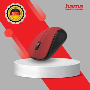 HAMA WIRELESS 3-BUTTON OPTICAL MOUSE MW-300 V2 RED (173022)