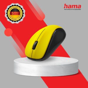 HAMA WIRELESS 3-BUTTON OPTICAL MOUSE MW-300 V2 YELLOW (173023)