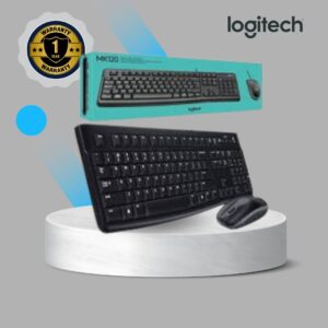 LOGITECH WIRED KEYBOARD & MOUSE COMBO MK120 BLACK