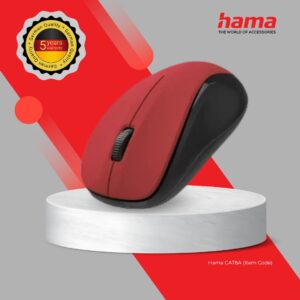 HAMA WIRELESS 3-BUTTON OPTICAL MOUSE MW-300 V2 RED (173022)