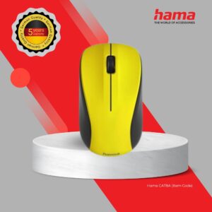 HAMA WIRELESS 3-BUTTON OPTICAL MOUSE MW-300 V2 YELLOW (173023)