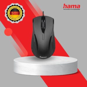 Hama MC-200 Optical 3-Button Mouse, Cabled, black
