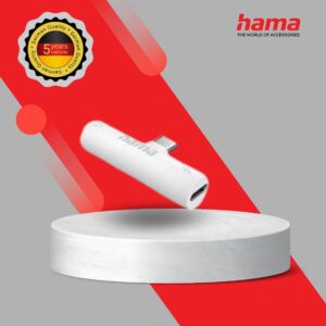 HAMA 2in1 Audio/Charging Adapter With USB-C(201723)