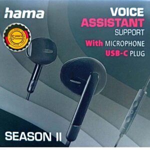 HAMA Season II Earphones With Microphone and USB-C Port (221750)