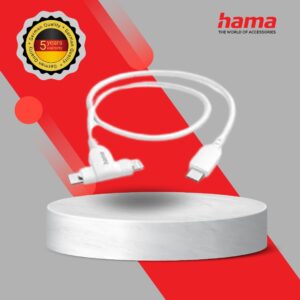 HAMA 2in1 USB-C TO LIGHTNING/USB-C CABLE 1.5M WHITE (201722)