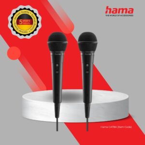 HAMA DYNAMIC KARAOKE MICROPHONE SET - WIRED  (46002)