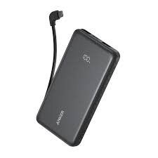 ANKER ZOLO POWER BANK (20K, 22.5W, BUILT-IN USB-C CABLE) BLACK