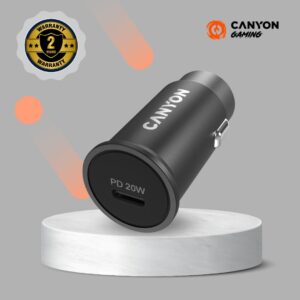 CANYON PD CAR CHARGER USB-C 20W BLACK