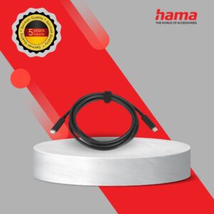 HAMA USB-C TO USB-C 240Wts CHARGING CABLE  1.5M BLACK(201702)