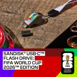 Sandisk USB-C Flash Drive 128GB  FIFA WC26 Global Edition + Wearable FIFA Lanyard
