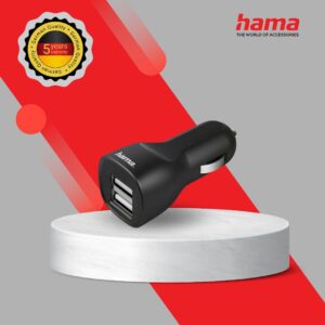 HAMA DUAL USB CAR CHARGER 4.8A (123587)