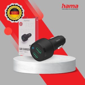 HAMA PD CAR CHARGER 2X USB-C 45W (201632)