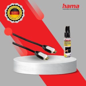 HAMA 4K HIGH-SPEED HDMI CABLE 1.5M + TV CLEANER  (56595)